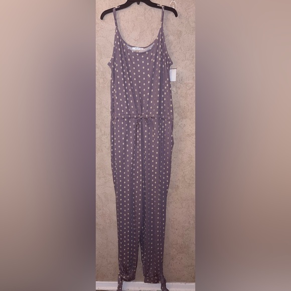 Venus Polka Dot Jumpsuit with Side Slit - Picture 2 of 6